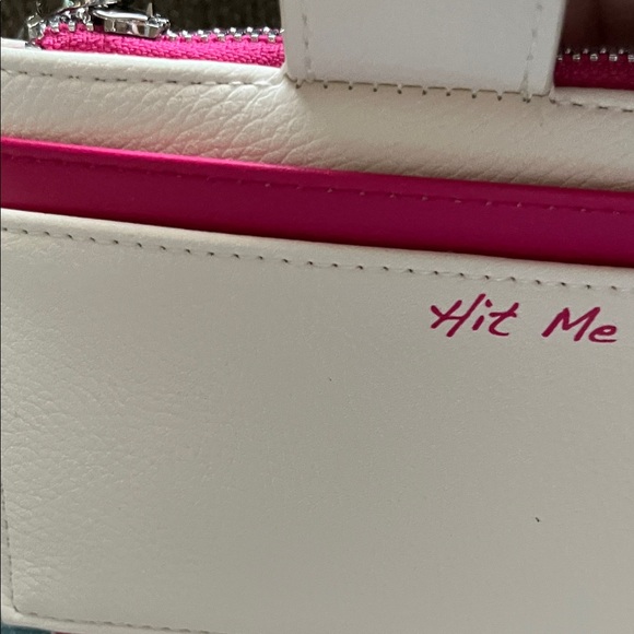 Betsey Johnson Hit Me Up White and Pink Bifold Wallet NWT - Picture 5 of 8